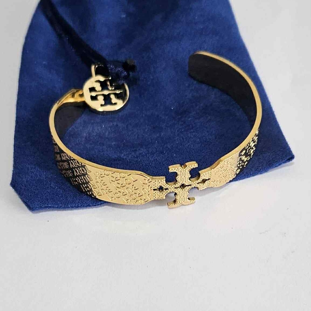 Tory Burch Gold Emblem Cuff Bracelet